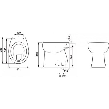Jika Baby álló WC 29,5x35x38,5 cm, fehér
