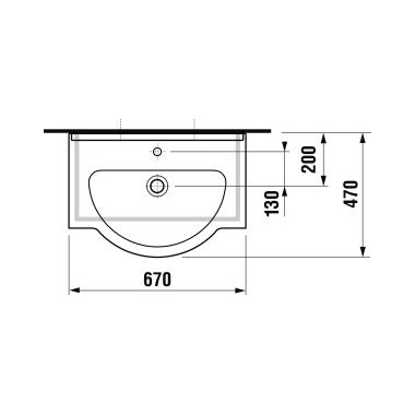 Jika Mio mosdó csaplyukkal 67x67 cm