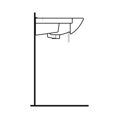 Jika Mio mosdó csaplyukkal 67x67 cm