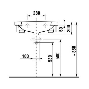 Jika Mio mosdó csaplyukkal 67x67 cm