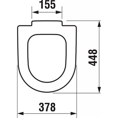 Jika Mio WC ülőke 37,8x44,8 cm duroplast,fehér