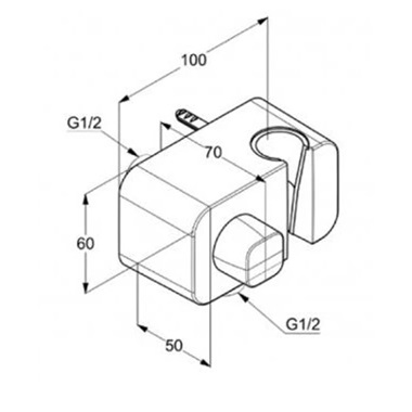 Kludi A-QA fali csatlakozó