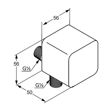 Kludi A-QA gégecső csatlakozó
