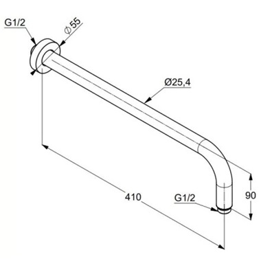 Kludi A-Qa zuhanykar 400mm króm