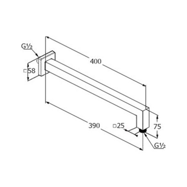 Kludi A-QA zuhanykar 400 mm króm
