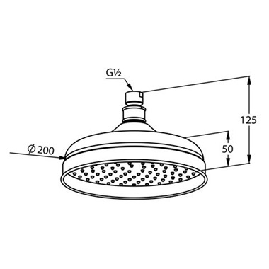 Kludi fejzuhany 200 mm