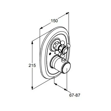 Kludi Adlon falsík alatti termosztátos csaptelep króm