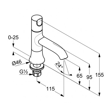 Kludi Bozz állószelep, króm