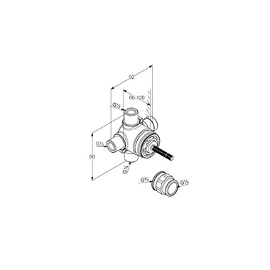 Kludi kétutas váltó, falsík alatti egység