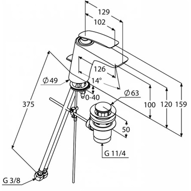 Kludi Balance mosdócsaptelep fehér