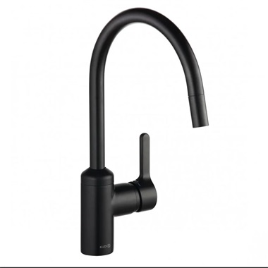 Kludi Bingo Star egykaros mosogató csaptelep kihúzható kifolyóval, fekete