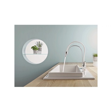 Kludi Bingo Star egykaros mosogatócsaptelep, leemelhető kifolyóval fehér, króm