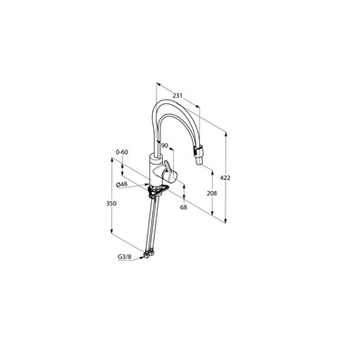 Kludi Bingo Star egykaros mosogatócsaptelep, leemelhető kifolyóval fehér, króm