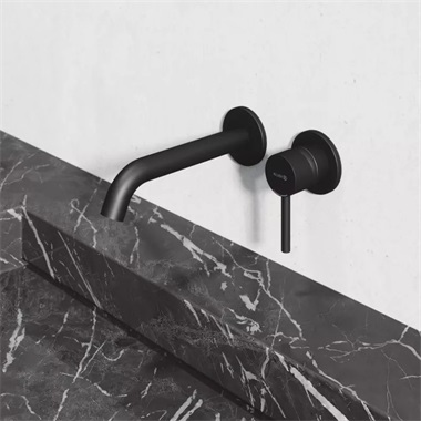 Kludi Bozz egykaros fali mosdócsaptelep 2 lyukas,  matt fekete