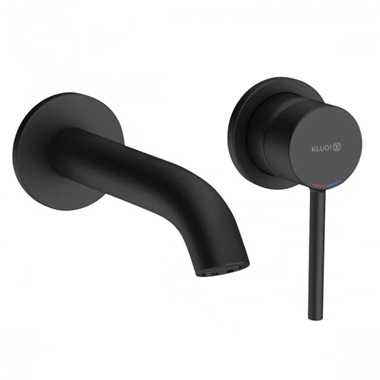 Kludi Bozz egykaros fali mosdócsaptelep 2 lyukas,  matt fekete