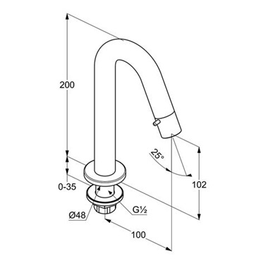 Kludi Bozz állószelep króm