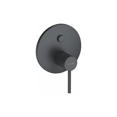 Kludi Bozz  falsík alatti egykaros kád- és zuhanycsaptelep nyomógombos váltóval, matt fekete