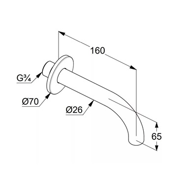 Kludi Bozz kádbefolyó króm