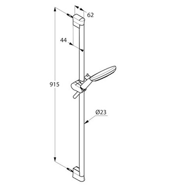 Kludi Freshline zuhanygarnitúra 3 funkciós 90cm, króm