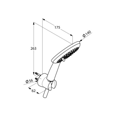 Kludi Freshline zuhanyszett kádhoz  3 funkciós fehér, króm