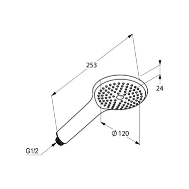 Kludi Freshline RS kézizuhany 1 funkciós 