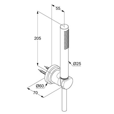 Kludi Nova Fonte zuhanyszett kádhoz króm