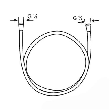 Kludi Logoflex gégecső 1600 mm 1/2", króm