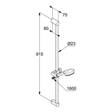 Kludi Logo zuhanyszett 90 cm, króm