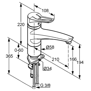 Kludi MX mosogató csaptelep króm