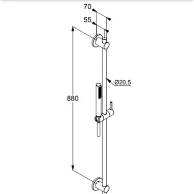 Kludi Nova Fonte Puristic zuhanyszett 90 cm