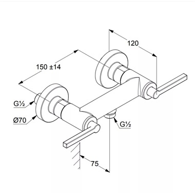 Kludi  Nova Fonte Puristic zuhanycsaptelep