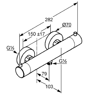 Kludi Objekta Therm E termosztátos zuhanycsaptelep