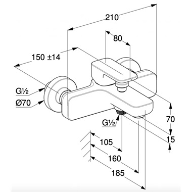 Kludi Renon kád csaptelep zuhanyváltóval matt fekete