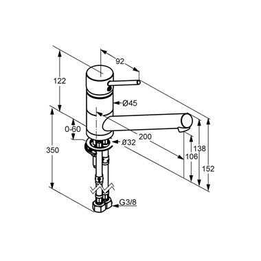 Kludi Scope egykaros mosogató csaptelep króm