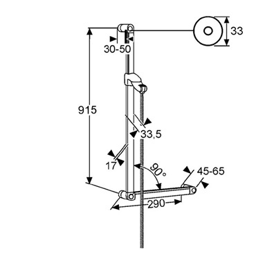 Kludi Sirena Care állítható zuhanyrúd gégecsővel