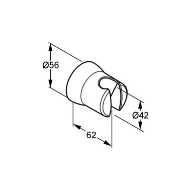Kludi Sirena fali kézizuhanytartó fix, króm