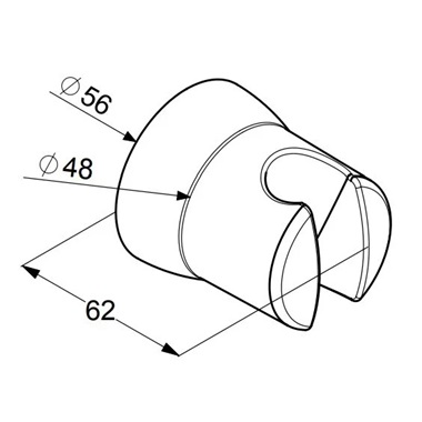 Sirena fali zuhany tartó, fehér