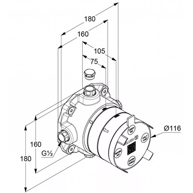 Kludi SLIM.BOXX falsík alatti egység