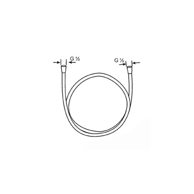  Kludi Suparaflex gégecső fehér, króm  1600 mm