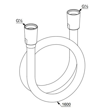 Kludi Suparaflex zuhany gégecső 160 cm, fekete