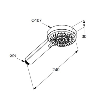 Kludi S Drive kézizuhany 3 funkciós