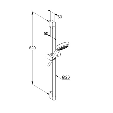 Kludi S Drive zuhanyszett 1S zuhanyfejjel