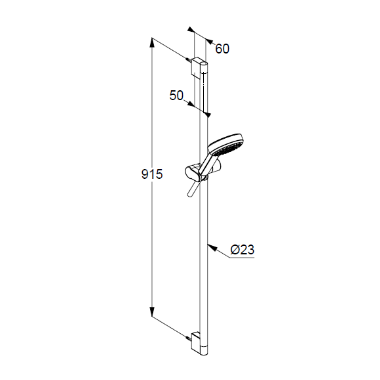 Kludi S Drive zuhanyszett 90 cm, króm