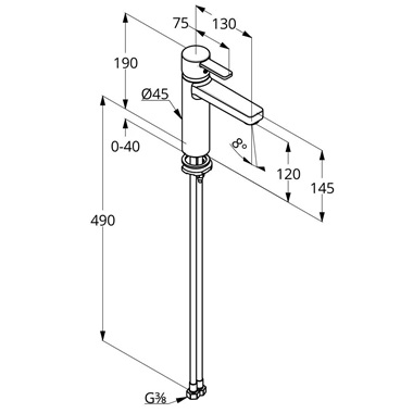 Kludi  Zenta XXL mosdó csaptelep