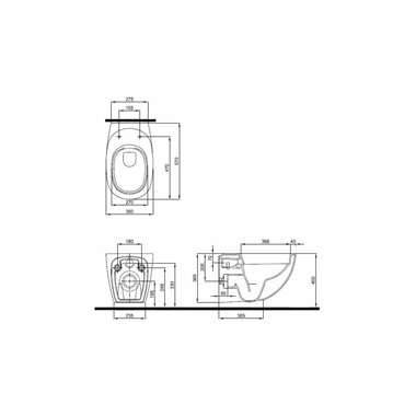 Kolo Ego fali wc Rimfree fehér