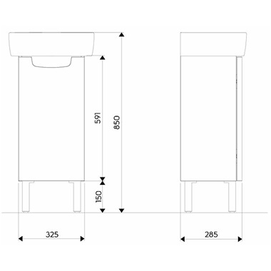 Kolo Record mosdó szekrény 32,5x59,1x28,5 cm, magasfényű fehér