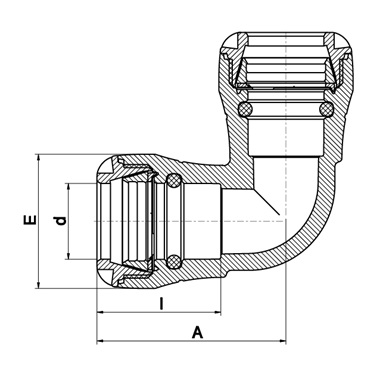 Plasson Series 1 KPE könyökidom PN16, SDR11, 50 mm-50 mm