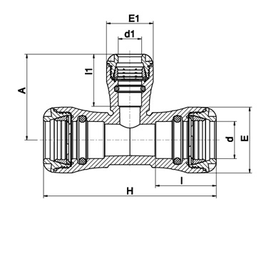 Plasson Series 1 KPE T-idom szűkített PN16, SDR11, 32 mm-255 mm-32 mm