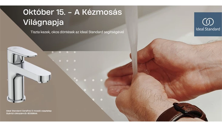 Kézmosás Világnapja – Tiszta kezek, okos döntések az Ideal Standard segítségével