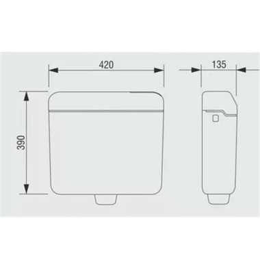 Laguna WC tartály, fehér